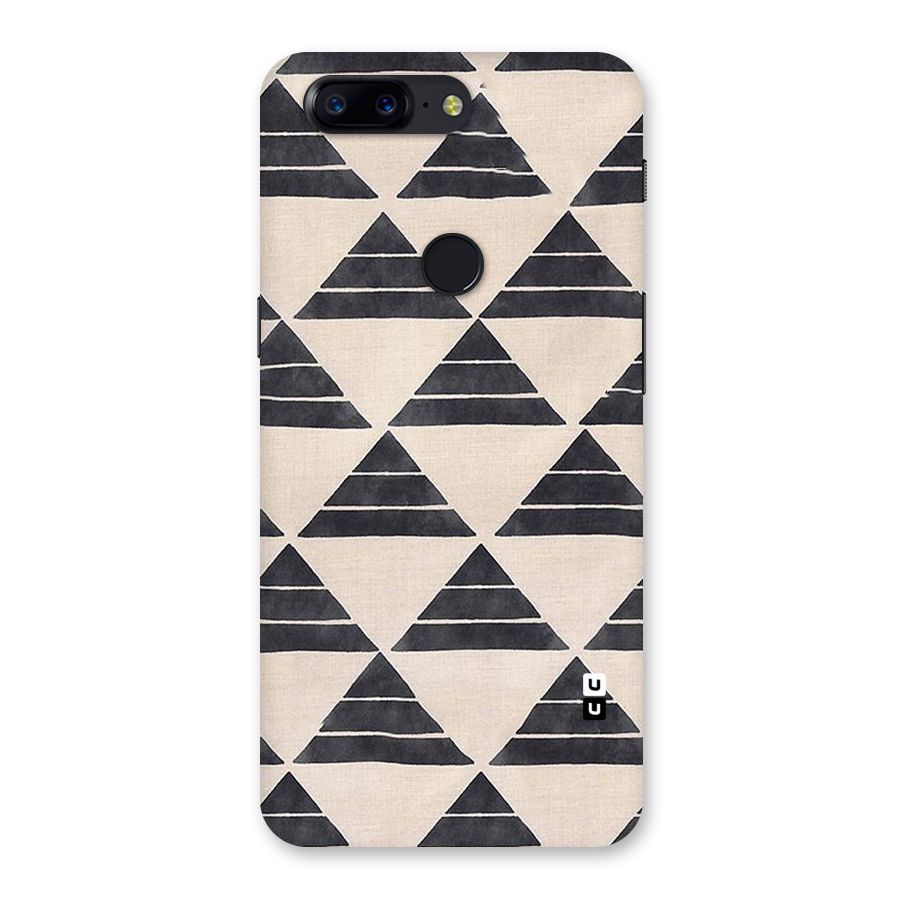 Black Slant Triangles Back Case for OnePlus 5T