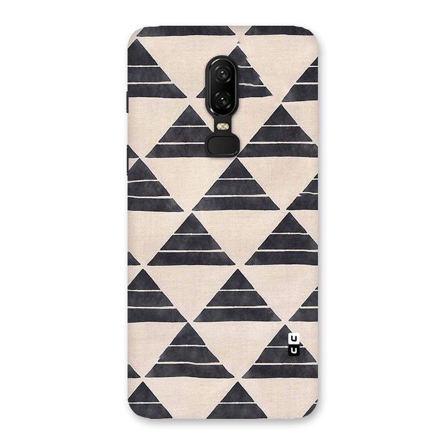 Black Slant Triangles Back Case for OnePlus 6