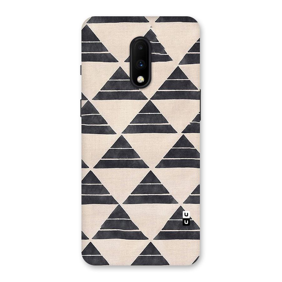 Black Slant Triangles Back Case for OnePlus 7