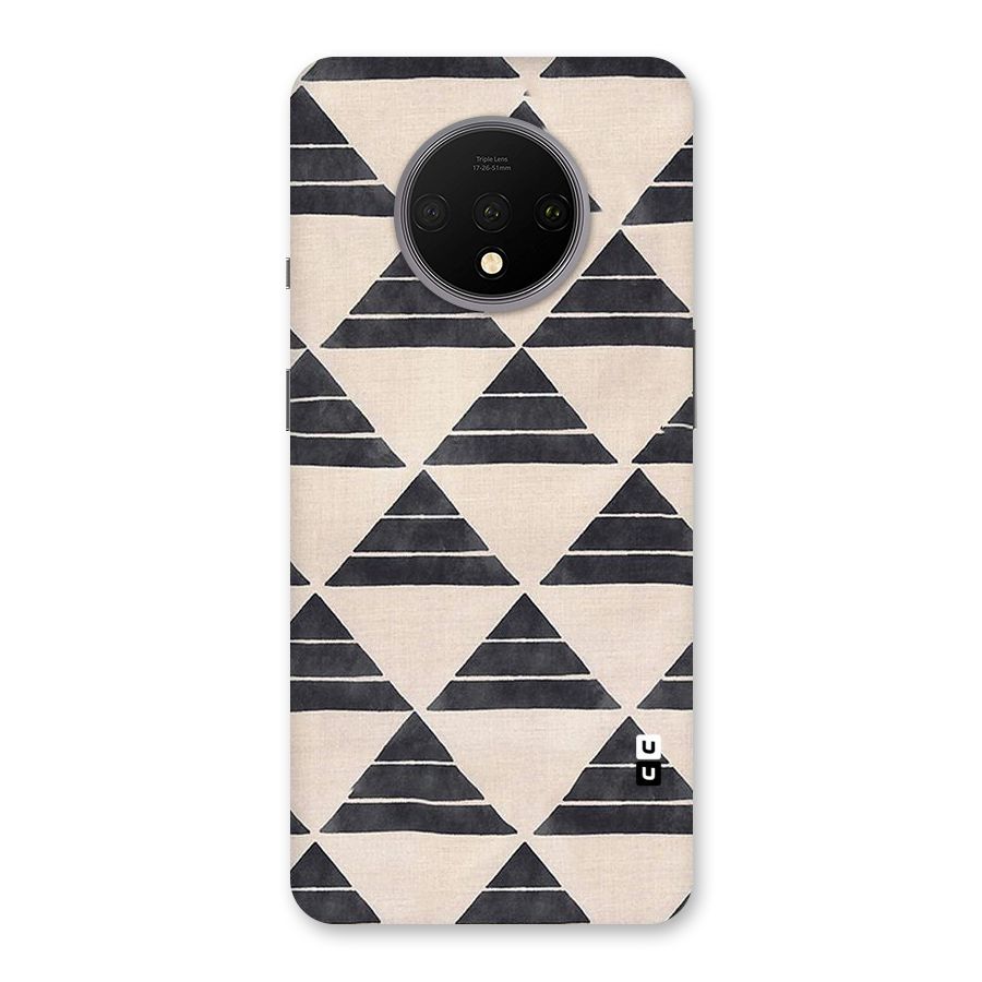 Black Slant Triangles Back Case for OnePlus 7T