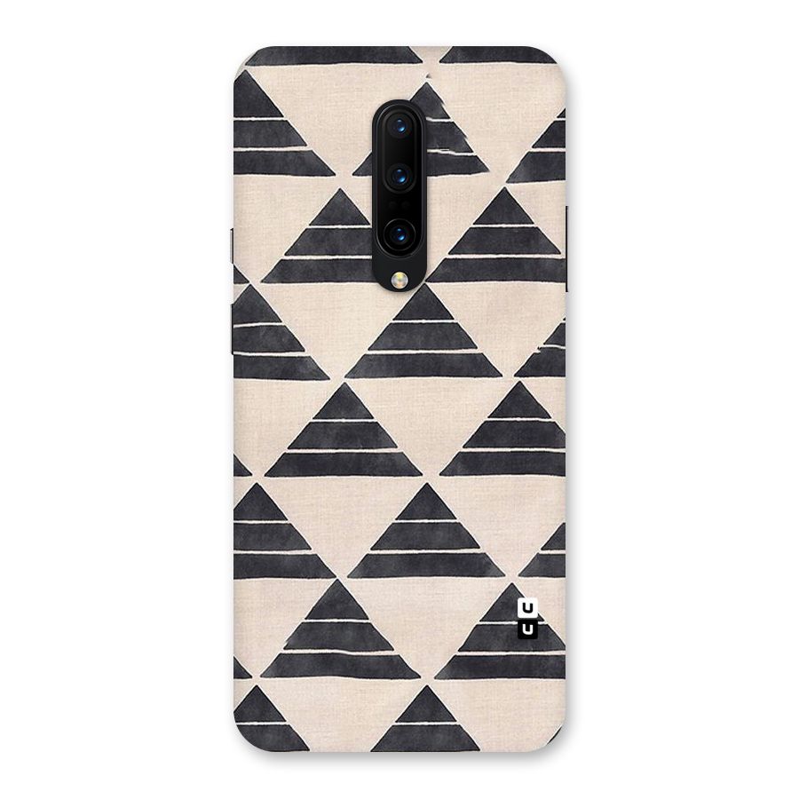 Black Slant Triangles Back Case for OnePlus 7 Pro