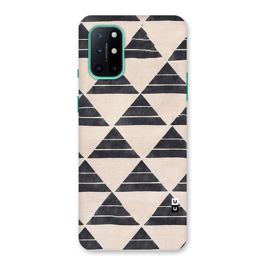 Black Slant Triangles Back Case for OnePlus 8T