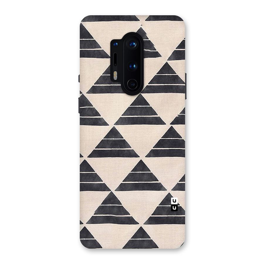 Black Slant Triangles Back Case for OnePlus 8 Pro