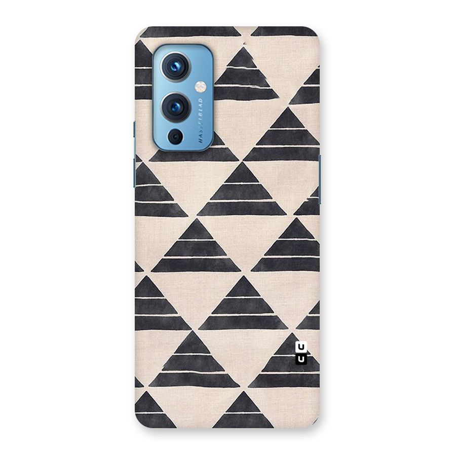 Black Slant Triangles Back Case for OnePlus 9