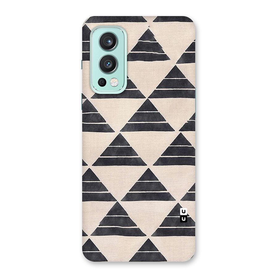 Black Slant Triangles Back Case for OnePlus Nord 2 5G