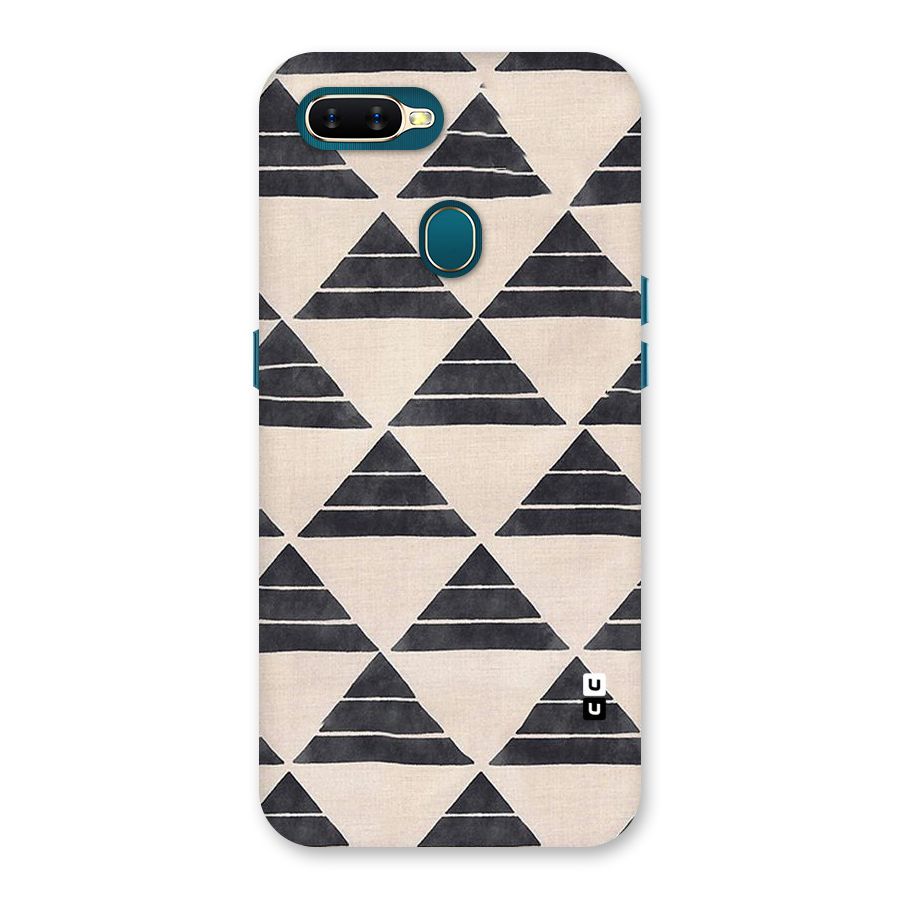 Black Slant Triangles Back Case for Oppo A11k
