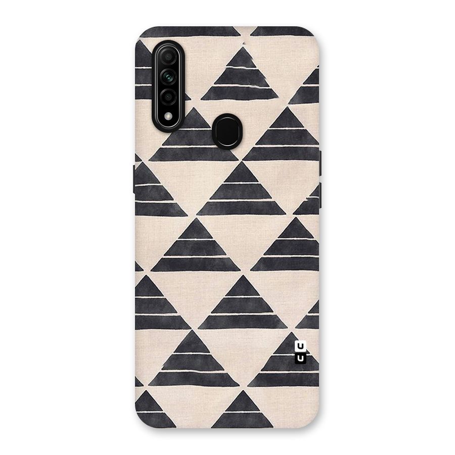 Black Slant Triangles Back Case for Oppo A31