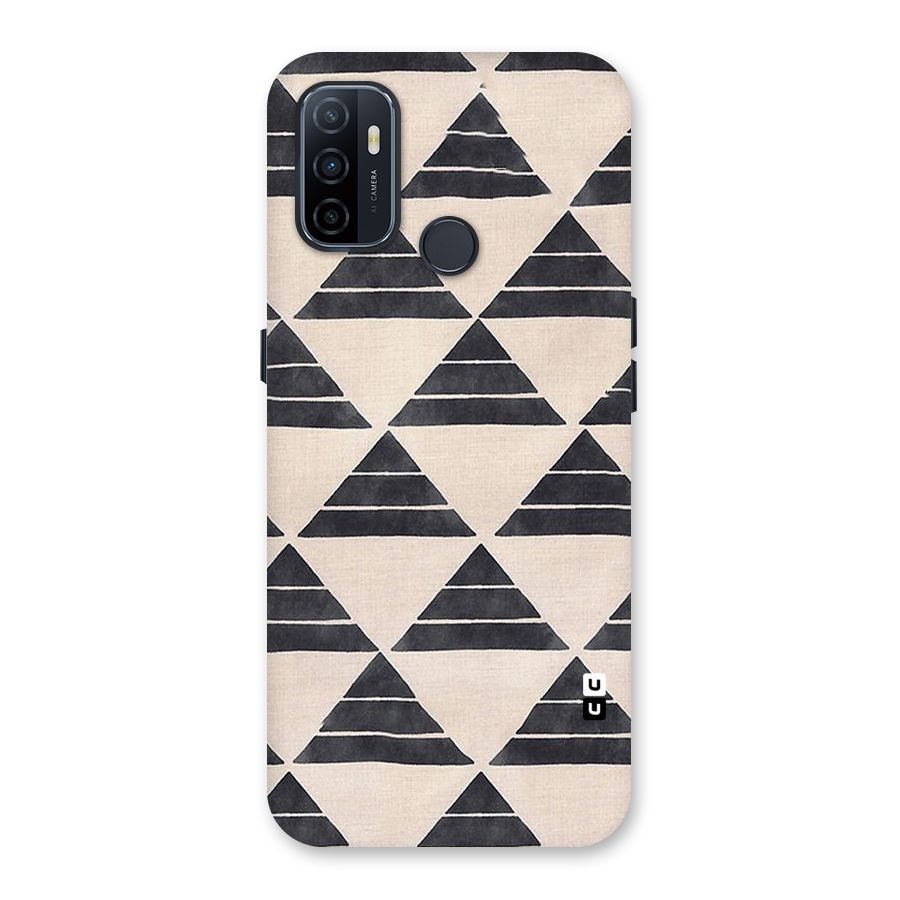 Black Slant Triangles Back Case for Oppo A32