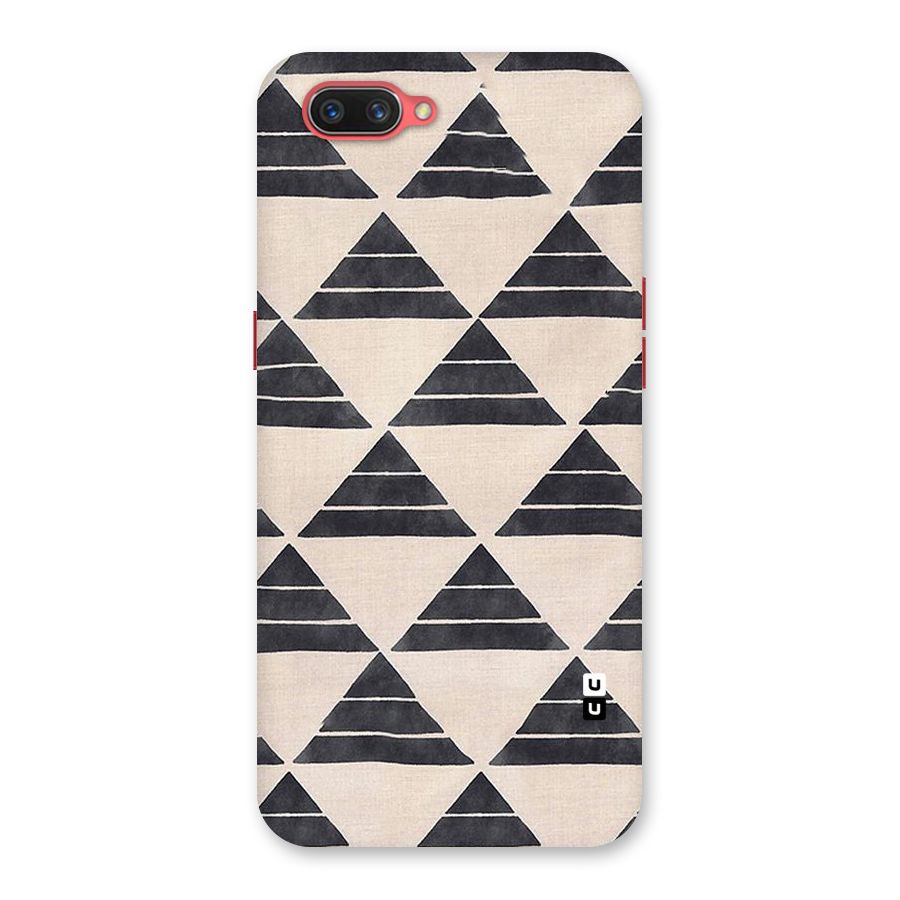 Black Slant Triangles Back Case for Oppo A3s