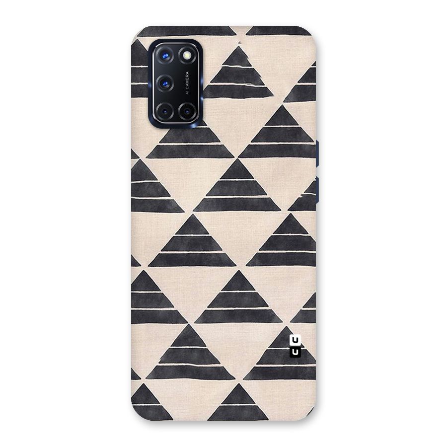 Black Slant Triangles Back Case for Oppo A52