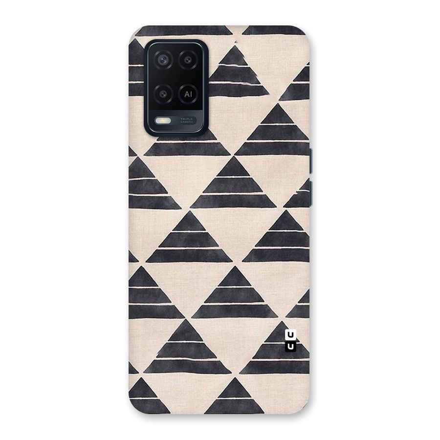 Black Slant Triangles Back Case for Oppo A54