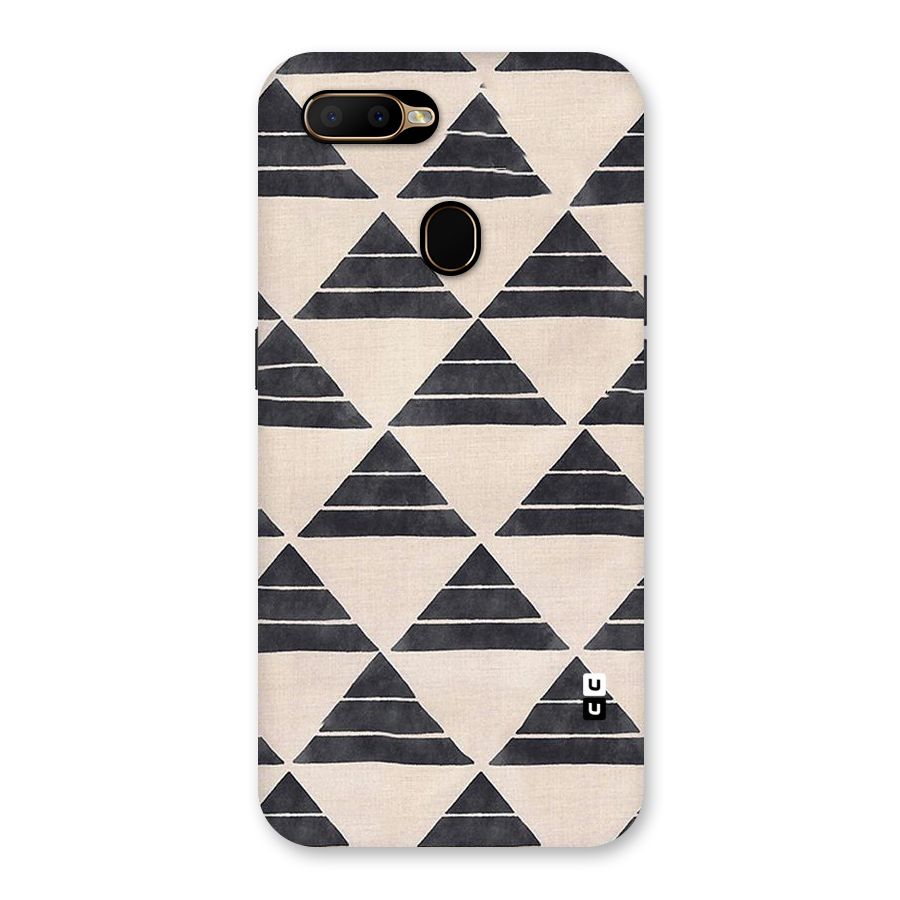 Black Slant Triangles Back Case for Oppo A5s