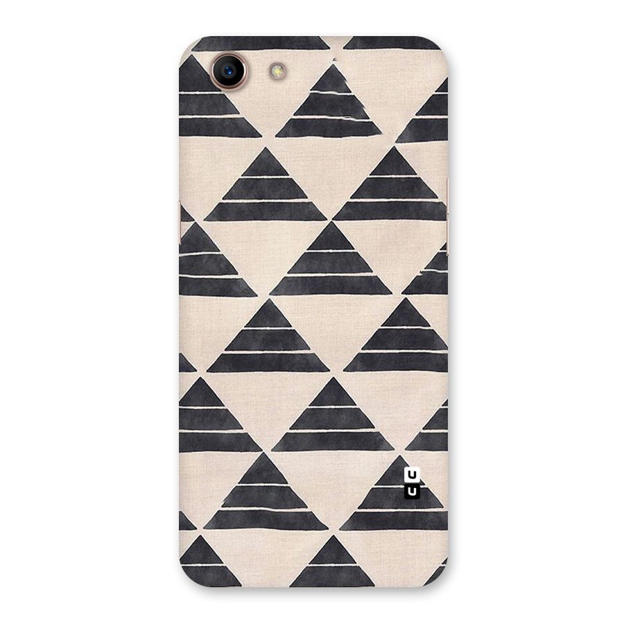 Black Slant Triangles Back Case for Oppo A83 (2018)