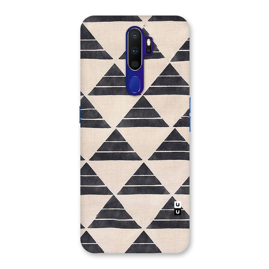 Black Slant Triangles Back Case for Oppo A9 (2020)