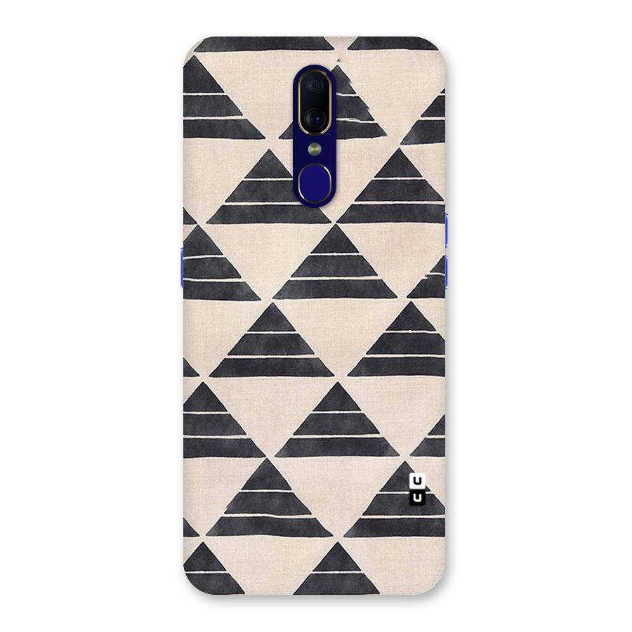 Black Slant Triangles Back Case for Oppo F11