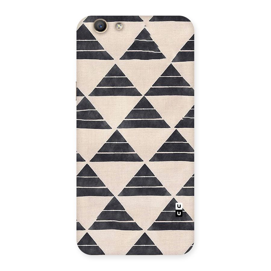 Black Slant Triangles Back Case for Oppo F1s