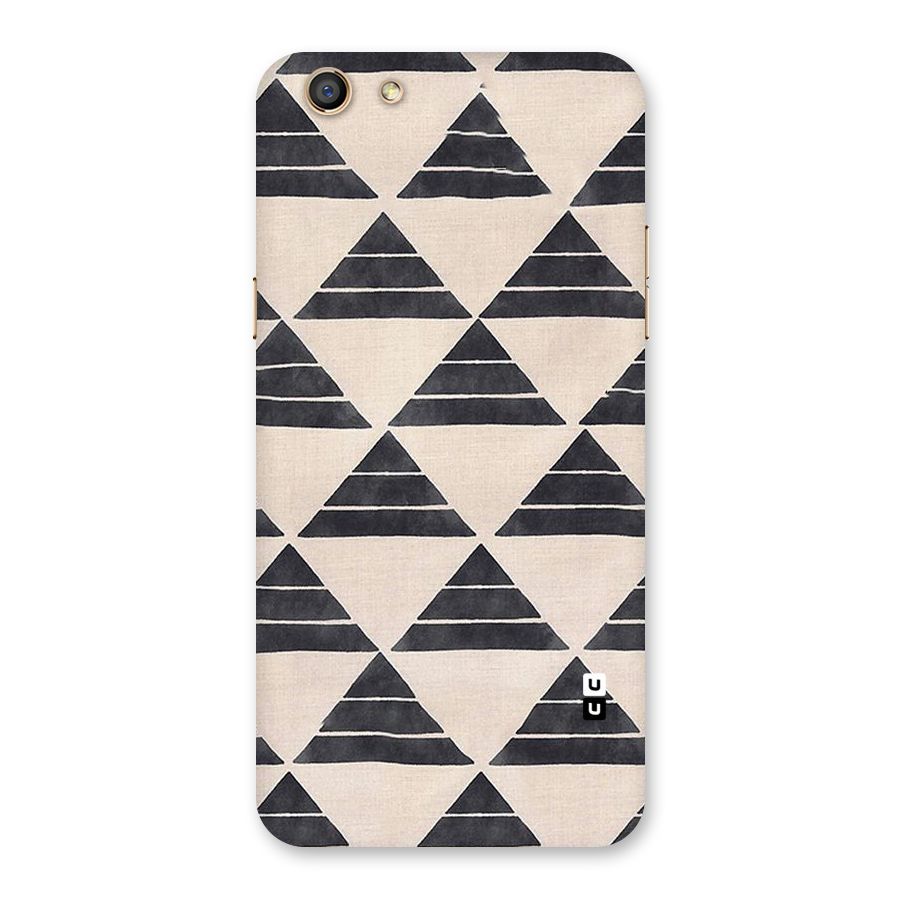 Black Slant Triangles Back Case for Oppo F3