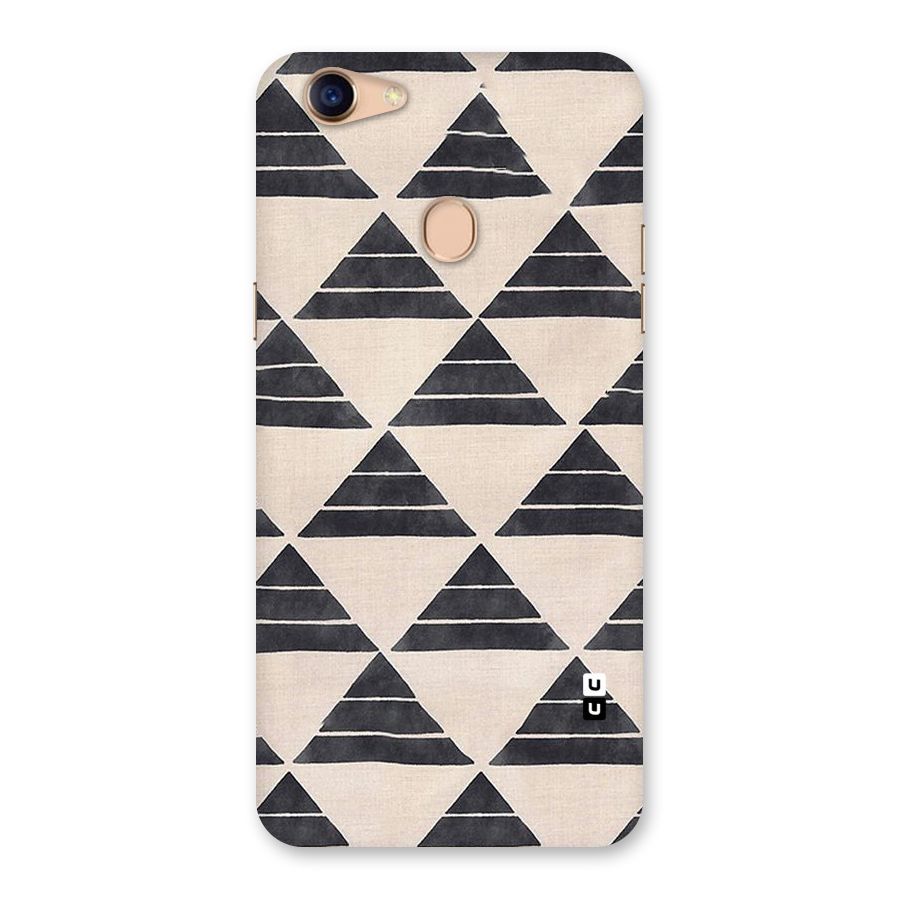 Black Slant Triangles Back Case for Oppo F5