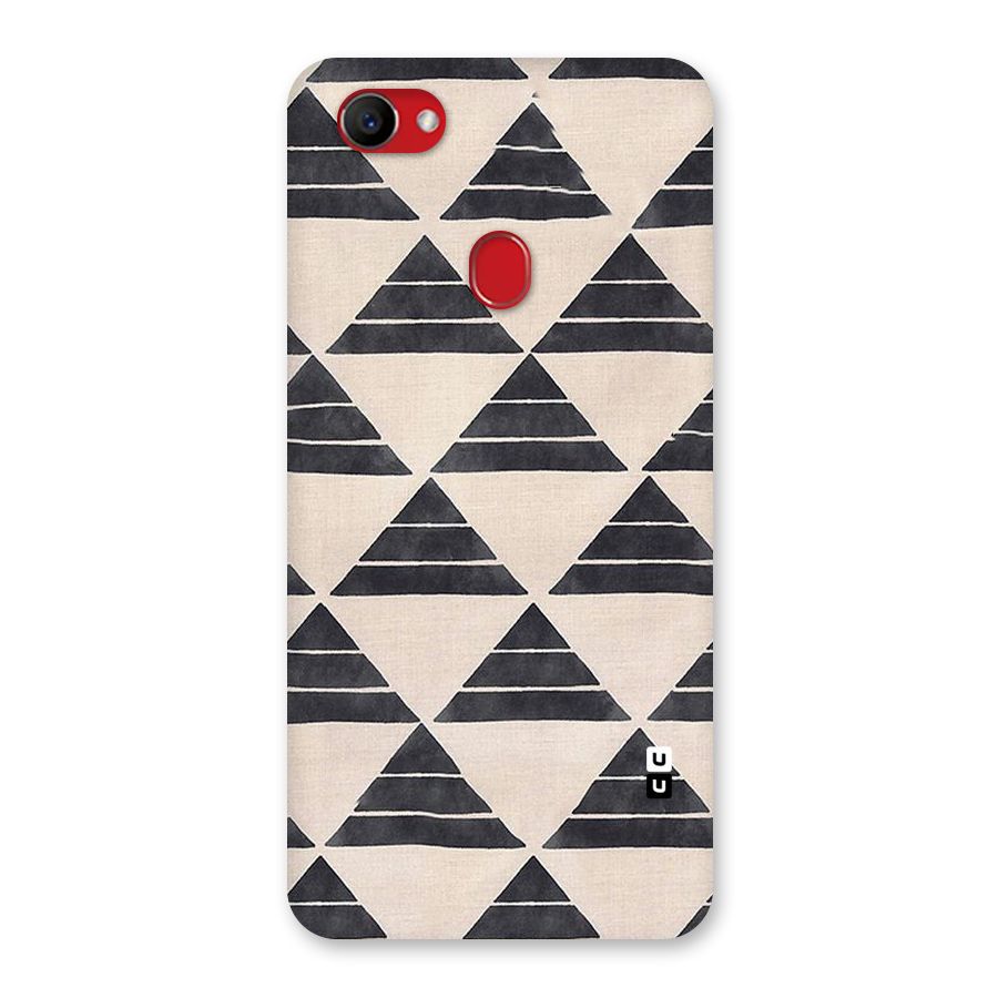 Black Slant Triangles Back Case for Oppo F7