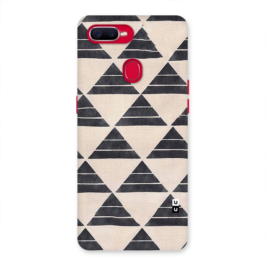 Black Slant Triangles Back Case for Oppo F9 Pro