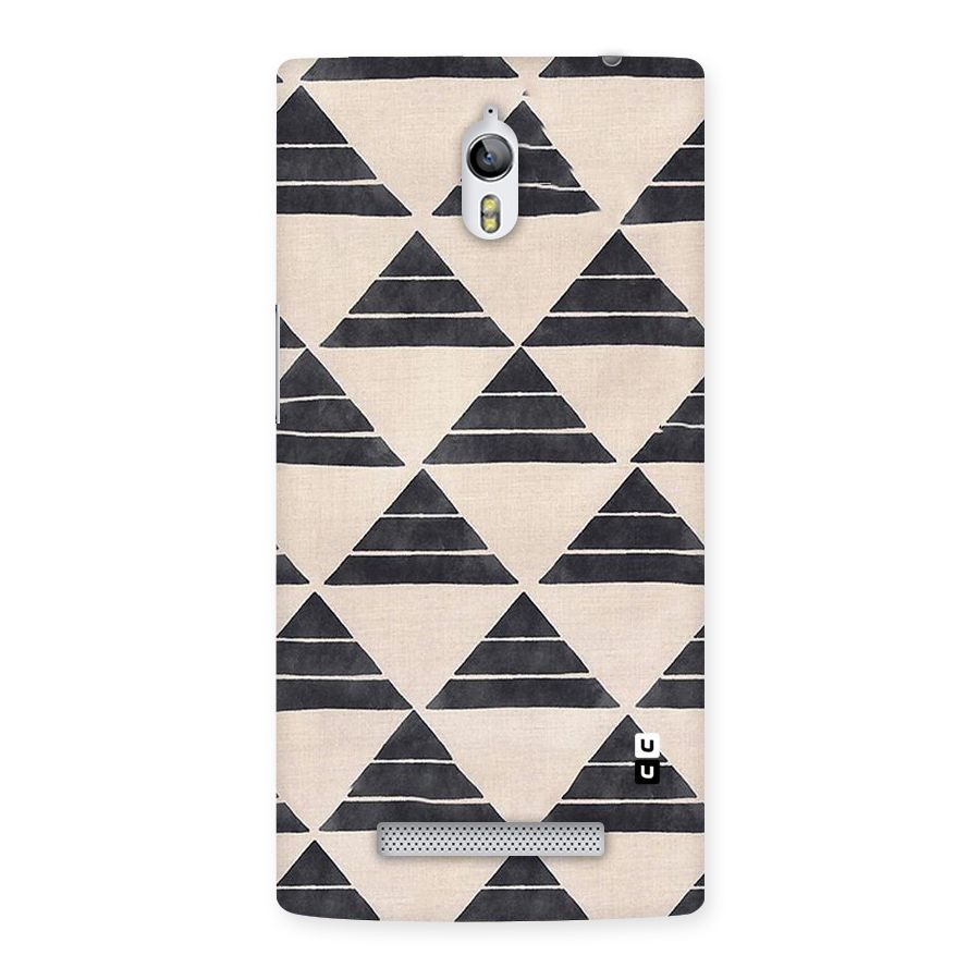 Black Slant Triangles Back Case for Oppo Find 7