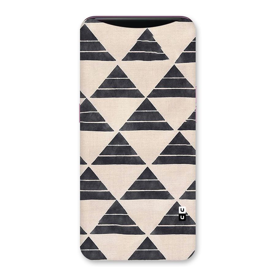 Black Slant Triangles Back Case for Oppo Find X