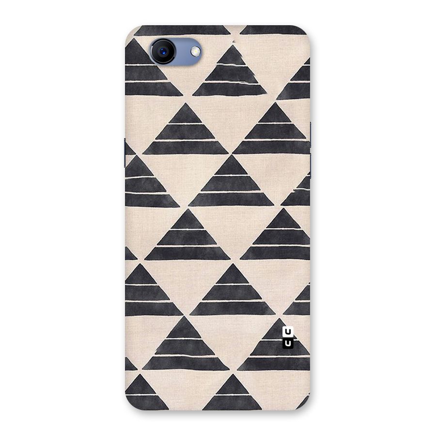 Black Slant Triangles Back Case for Oppo Realme 1