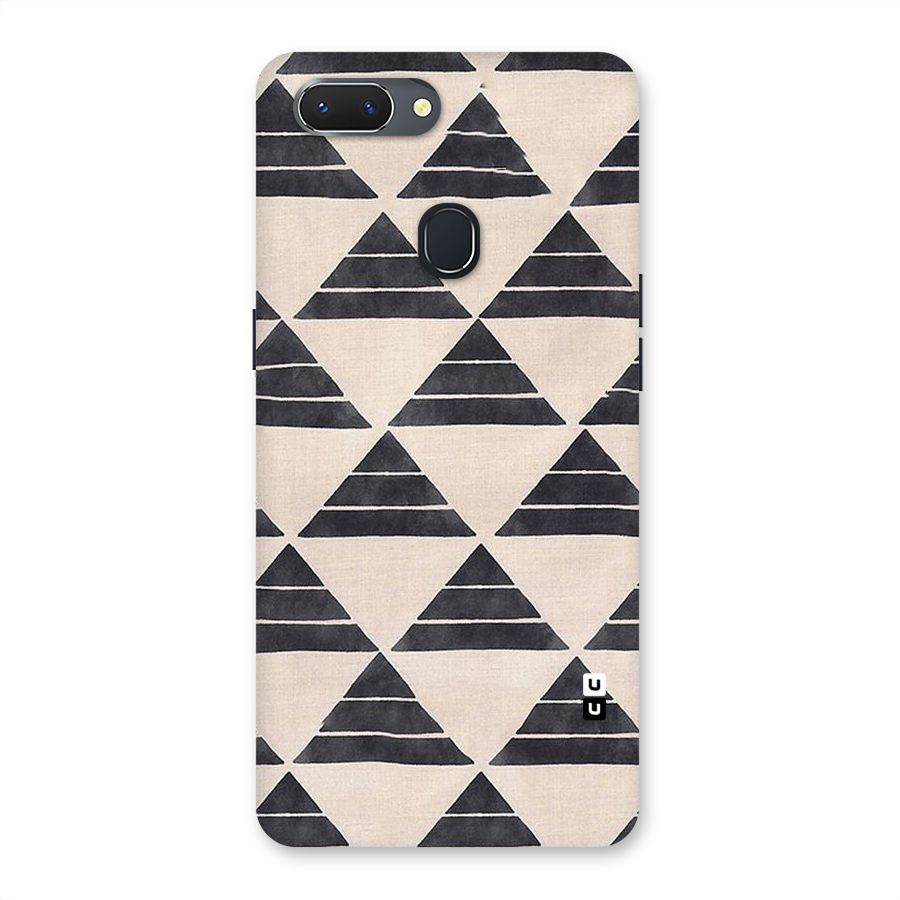 Black Slant Triangles Back Case for Oppo Realme 2