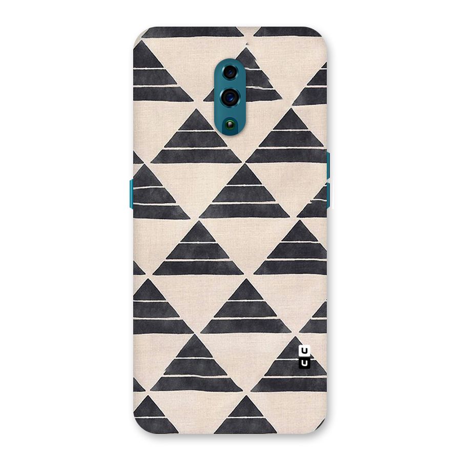 Black Slant Triangles Back Case for Oppo Reno