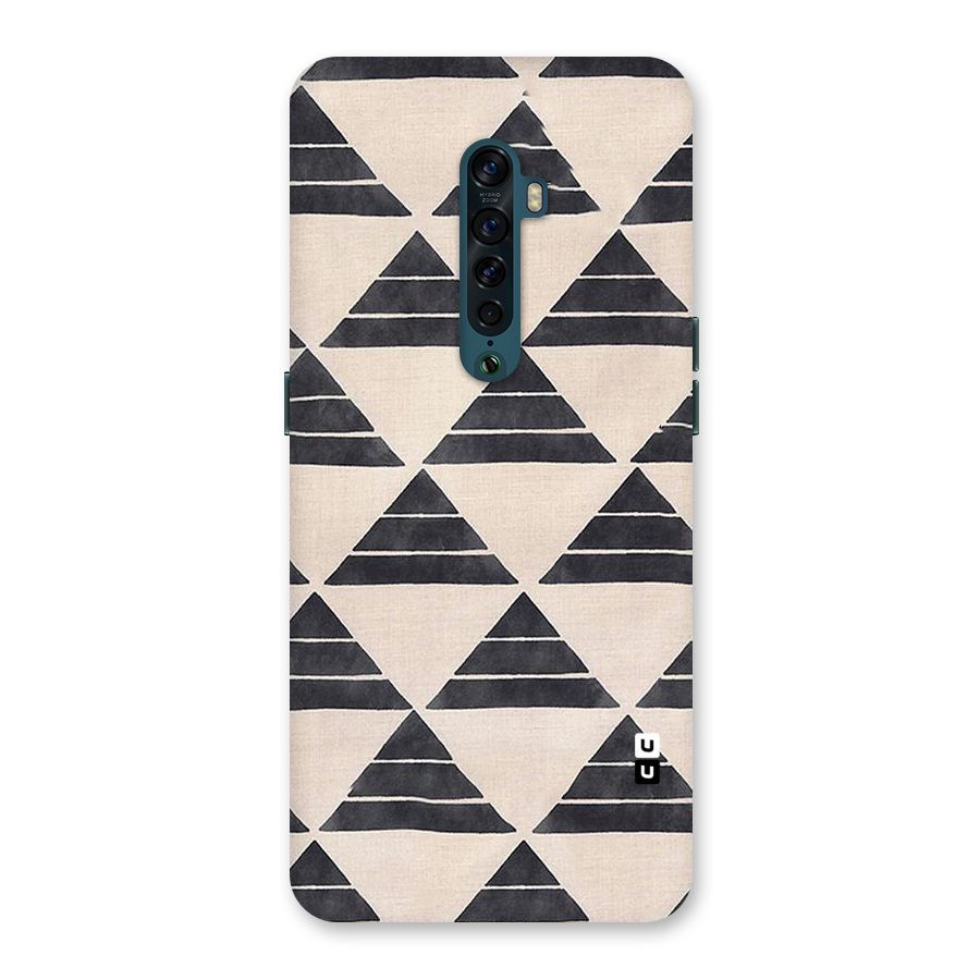 Black Slant Triangles Back Case for Oppo Reno2