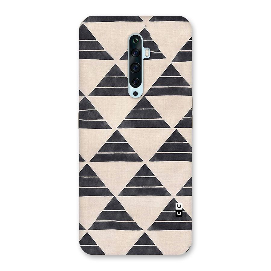 Black Slant Triangles Back Case for Oppo Reno2 F