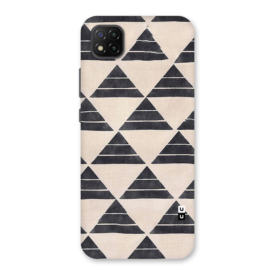 Black Slant Triangles Back Case for Poco C3
