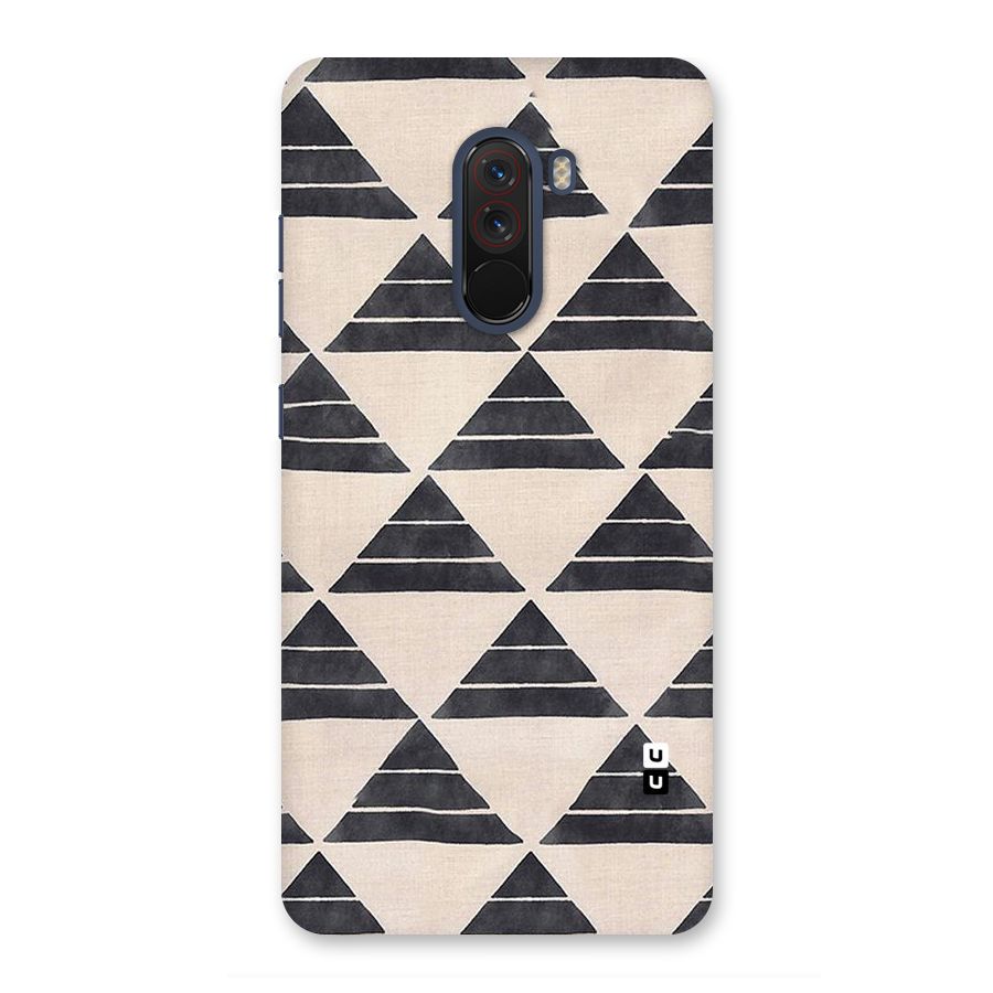 Black Slant Triangles Back Case for Poco F1
