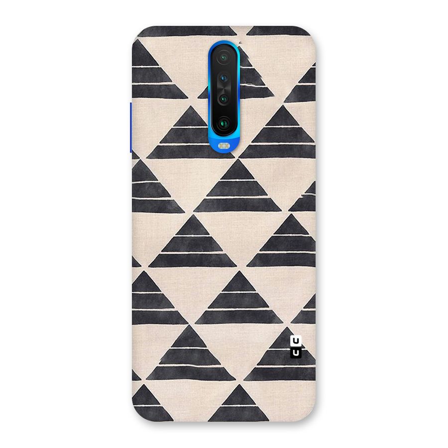 Black Slant Triangles Back Case for Poco X2