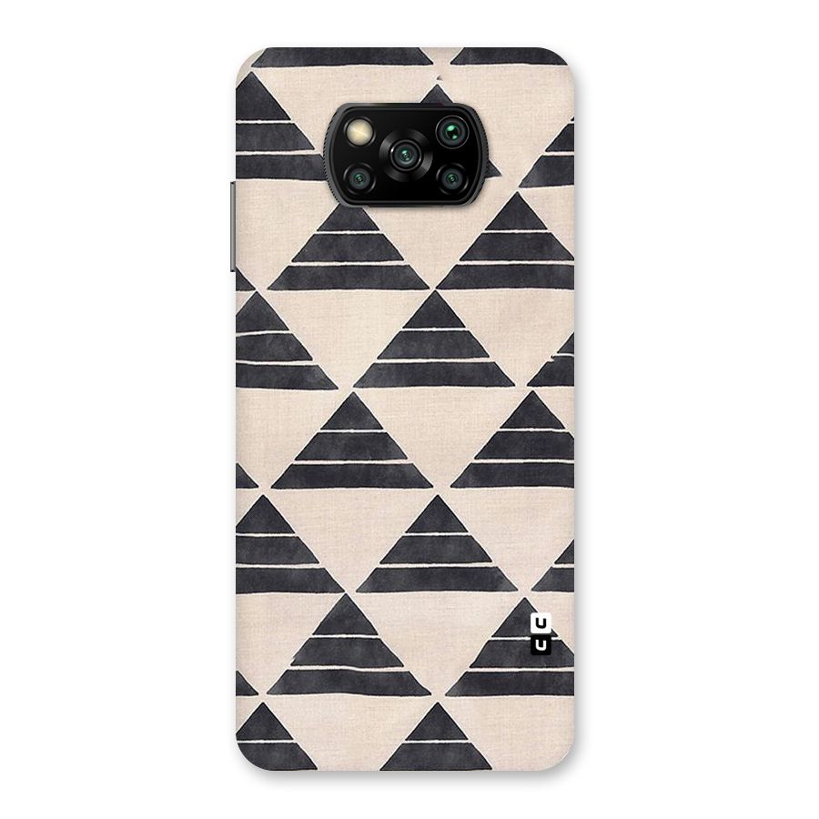 Black Slant Triangles Back Case for Poco X3