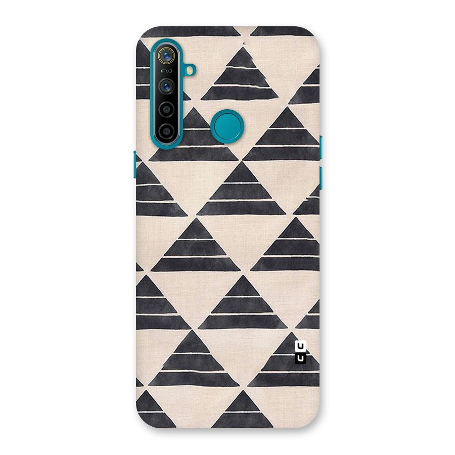 Black Slant Triangles Back Case for Realme 5i