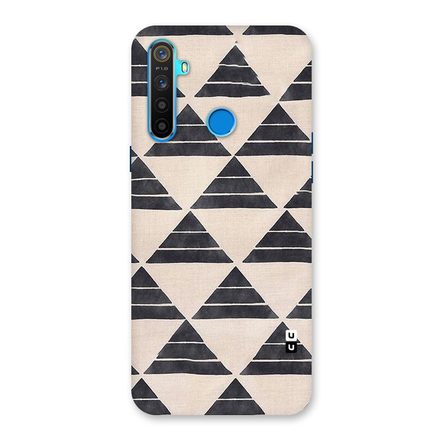 Black Slant Triangles Back Case for Realme 5s