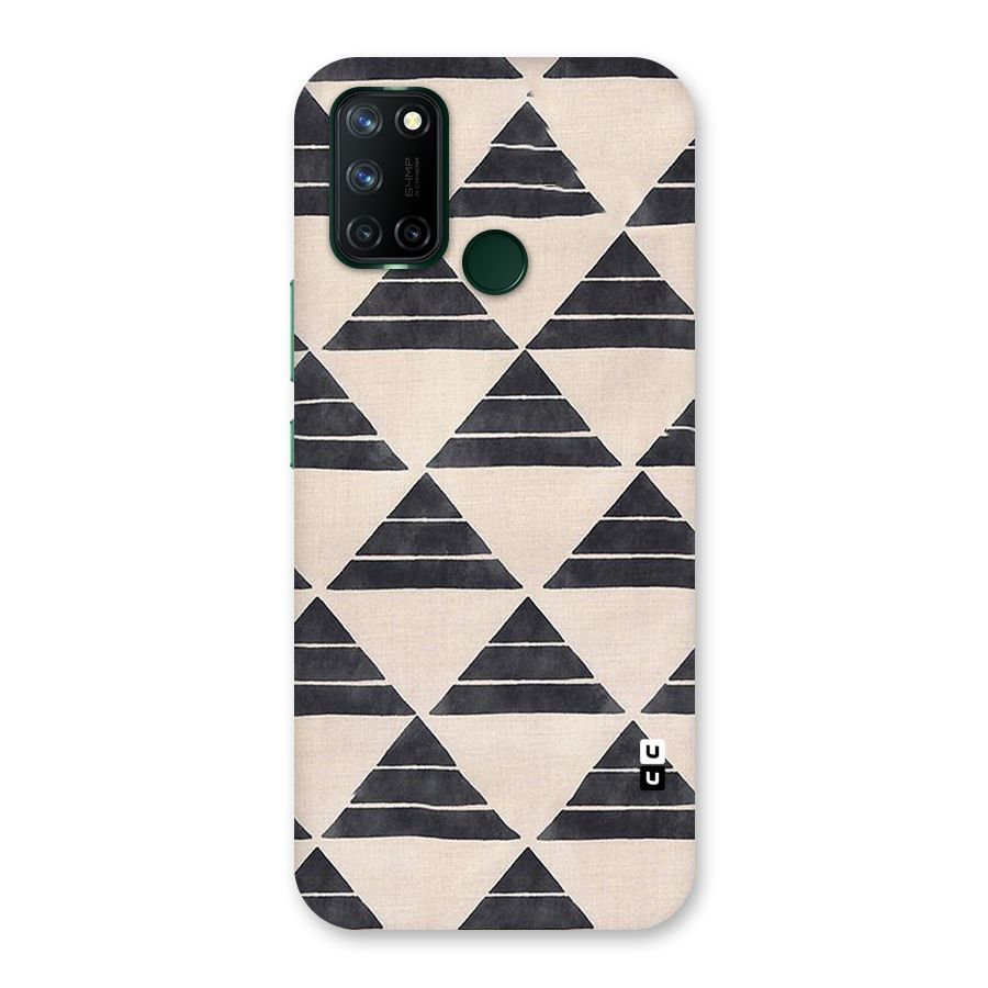 Black Slant Triangles Back Case for Realme 7i