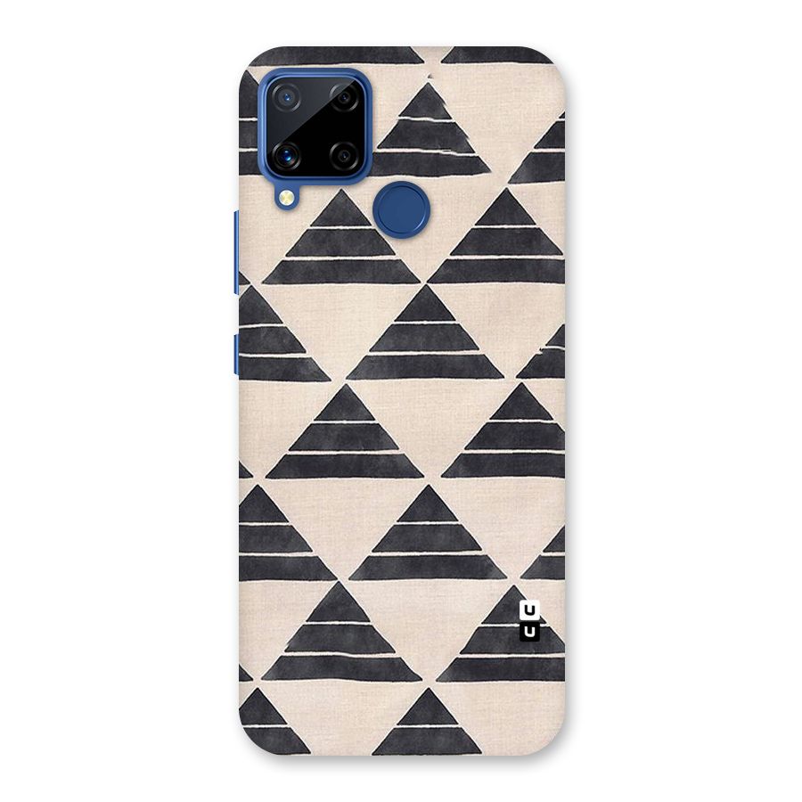 Black Slant Triangles Back Case for Realme C15