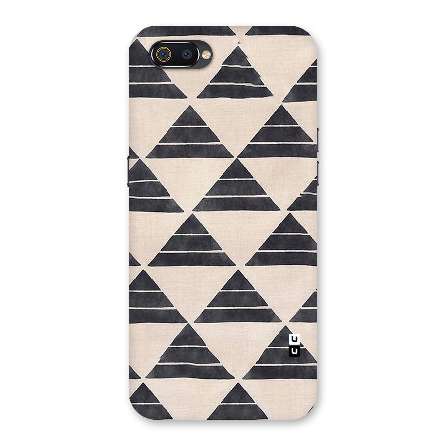 Black Slant Triangles Back Case for Realme C2