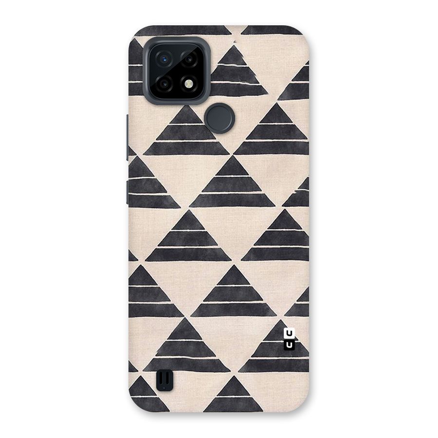 Black Slant Triangles Back Case for Realme C21