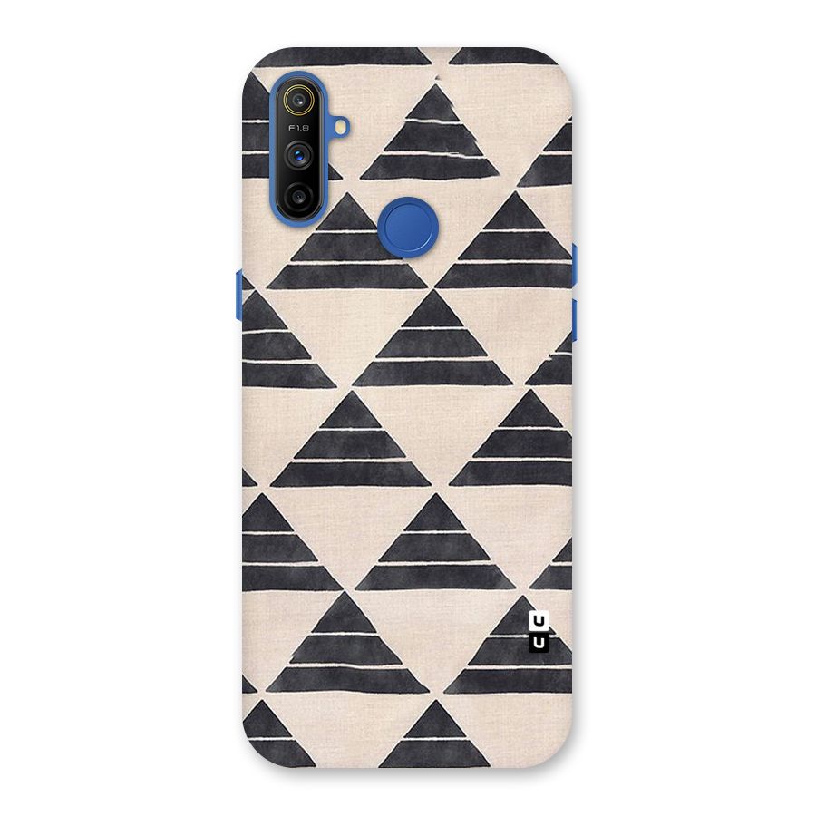 Black Slant Triangles Back Case for Realme Narzo 10A