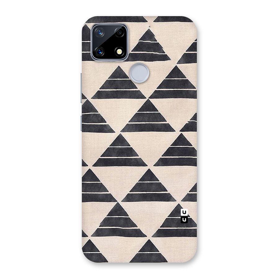 Black Slant Triangles Back Case for Realme Narzo 20