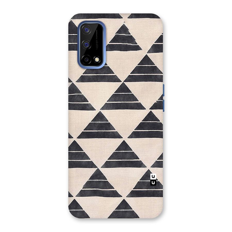 Black Slant Triangles Back Case for Realme Narzo 30 Pro
