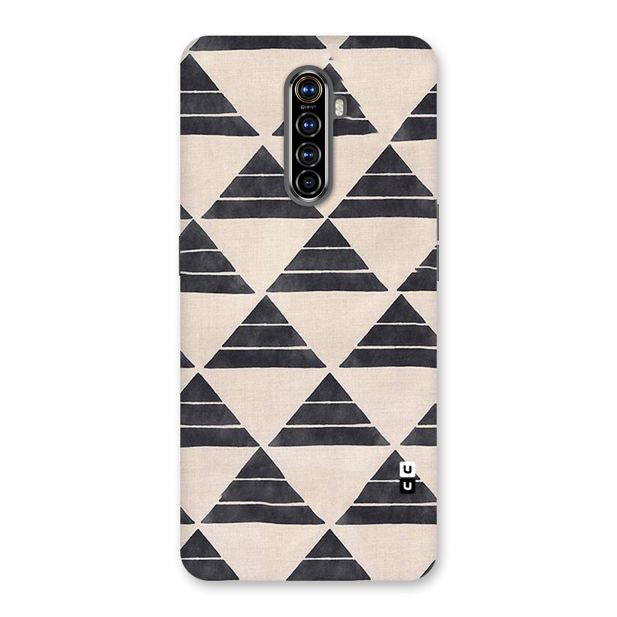 Black Slant Triangles Back Case for Realme X2 Pro