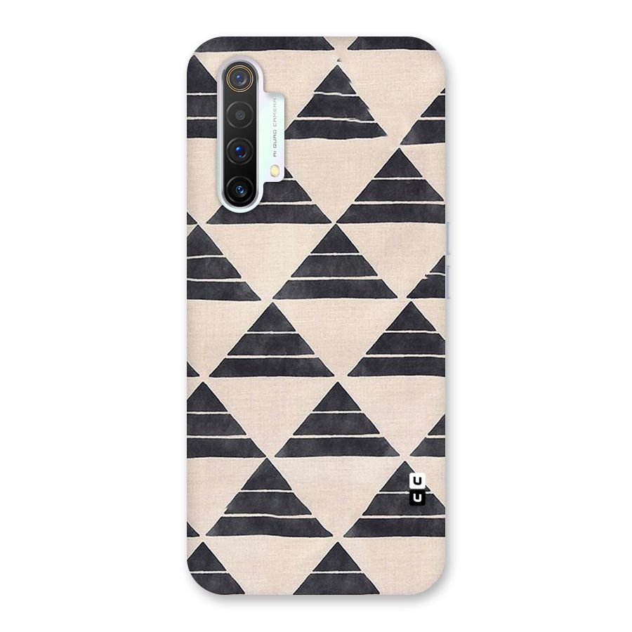Black Slant Triangles Back Case for Realme X3