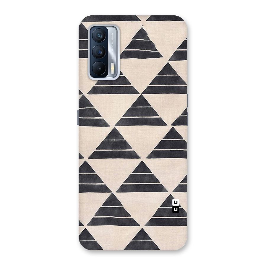 Black Slant Triangles Back Case for Realme X7