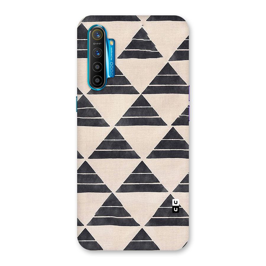 Black Slant Triangles Back Case for Realme XT