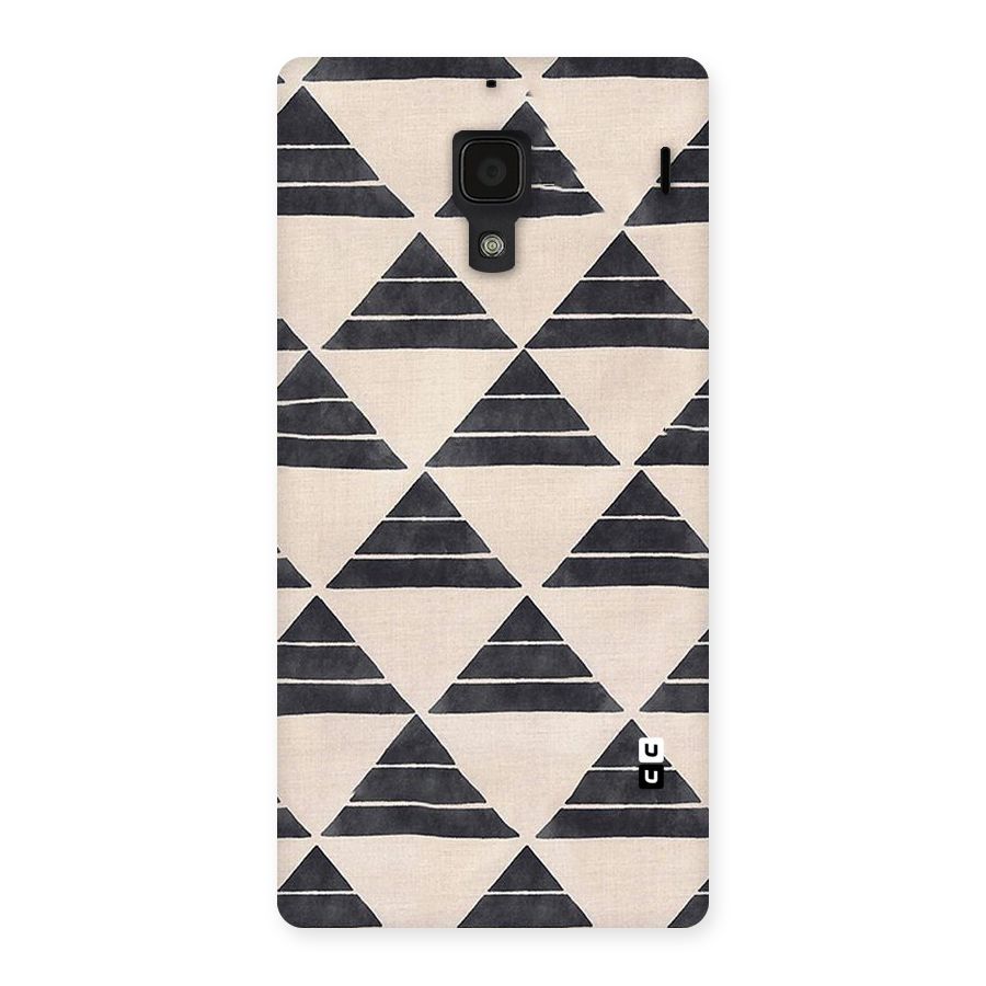 Black Slant Triangles Back Case for Redmi 1S