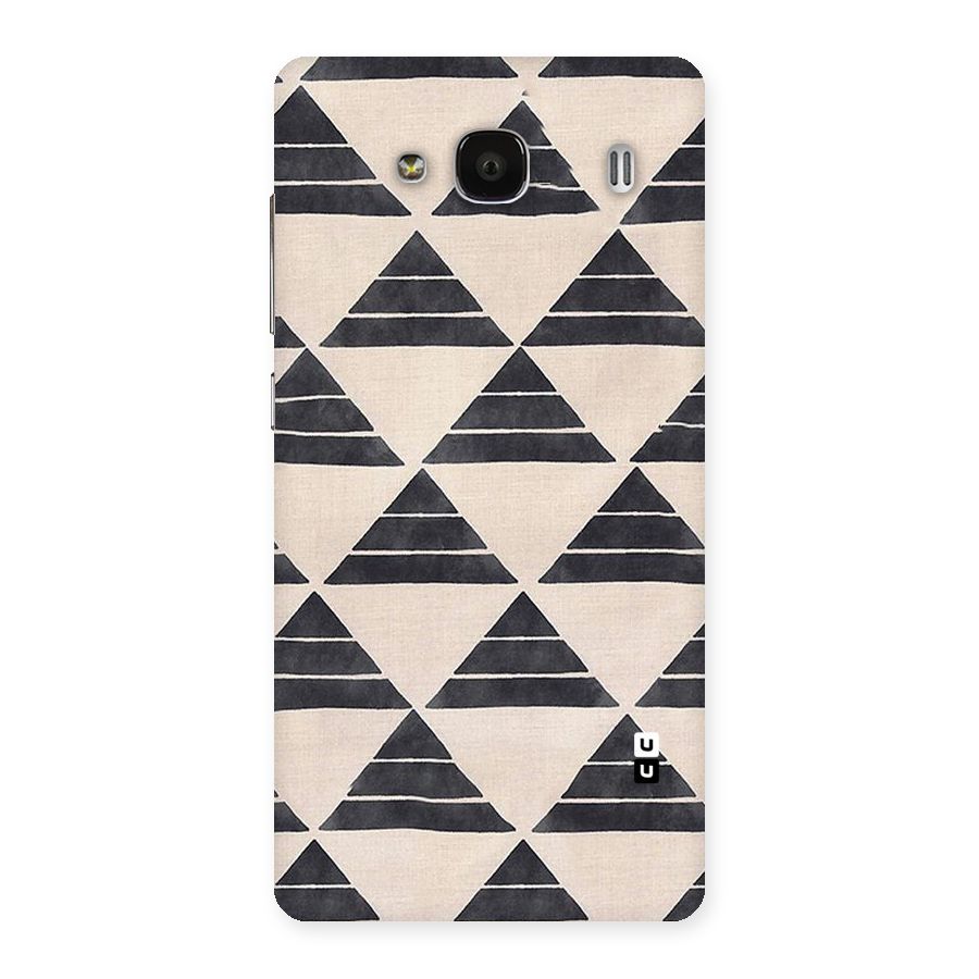 Black Slant Triangles Back Case for Redmi 2s